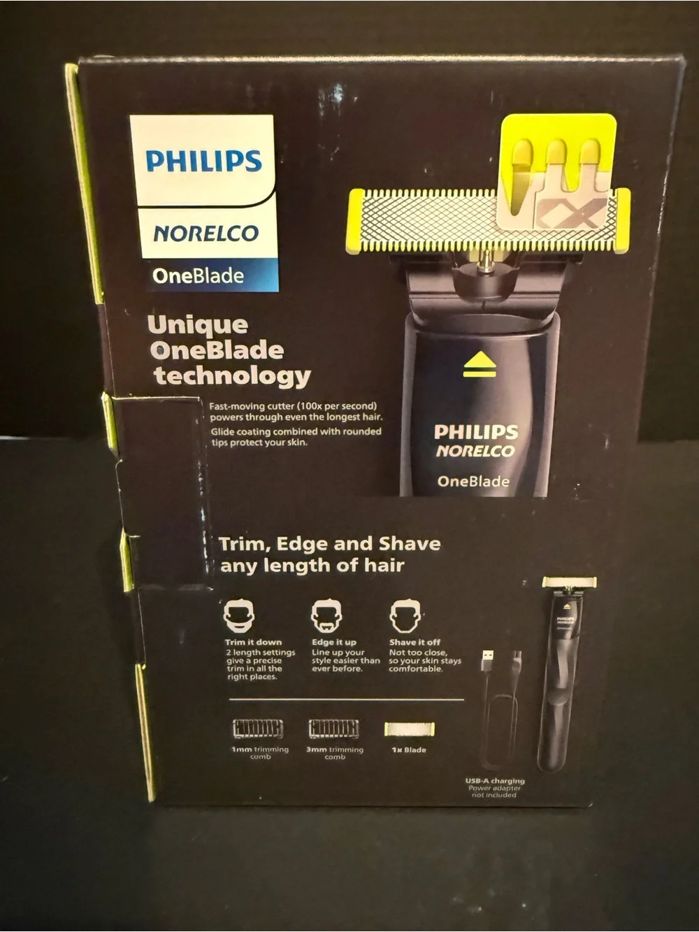 Philips Norelco OneBlade Electric Trimmer – Black